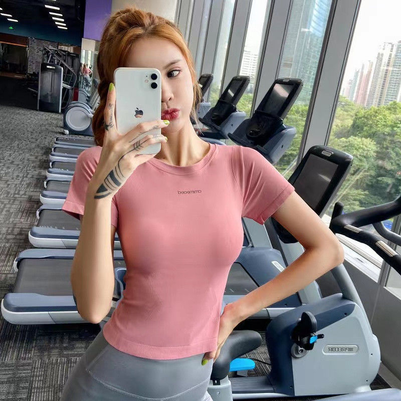 반소매 핑크 오베엠모