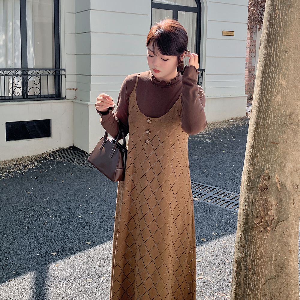 冬 XL-5XL 大きいサイズ トップス×ワンピース×ヘアゴムの3点セット 冬 XL-5XL 大きいサイズ トップス×ワンピース×ヘアゴムの3点セット