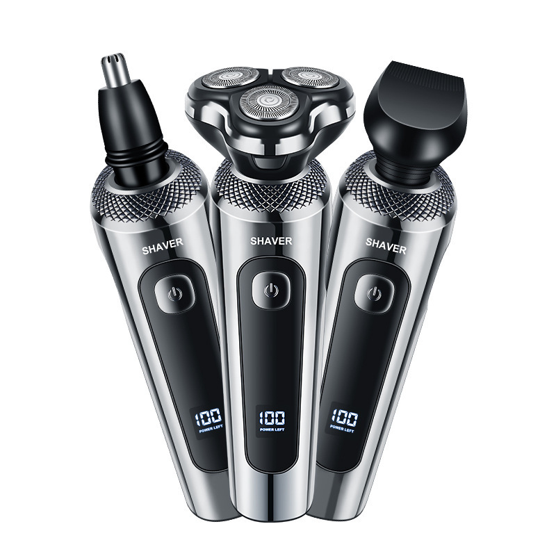 Cross-border 9000 digital display shaver USB rechargeable body washing multifunctional four-in-one electric razor wholesale