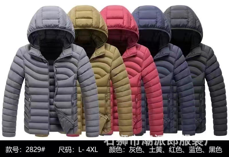 Comercio exterior transfronterizo ropa acolchada de algodón de ocio de invierno color de contraste insertado adolescente delgado costillas casuales chaqueta acolchada chaqueta de estudiante marea