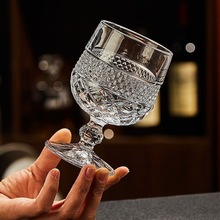 高档欧式雕花洋酒杯家用轻奢复古白兰地杯高颜值威士忌杯水杯套装