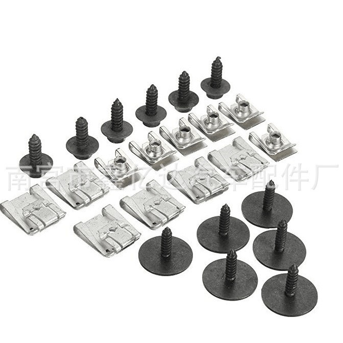 Para Mercedes Clase E 24 unids/set Motor de coche placa base Clip tornillo cubierta inferior Splash guardia W211