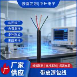 耳机线漆包线 端子线PE黑色屏蔽线单芯多芯面条护套线 厂家批发