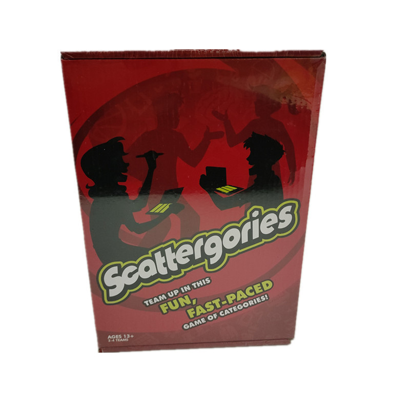 Foreign Trade English Scattergories Board Game Interactive Card Entertainment Toys Leisure Friends Family Party Cards