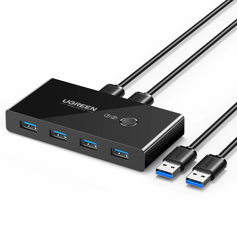 绿联 Usb42 in 4 out switch two computers share keyboard mouse signal monitor u disk discount 3.0