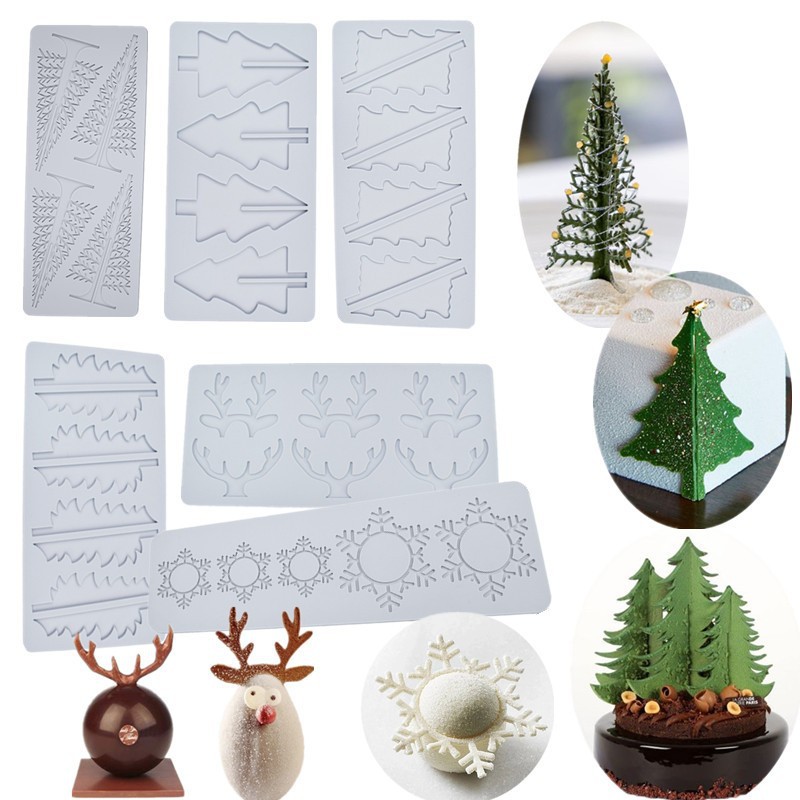 Christmas Tree Fondant Silicone Lace Mat
