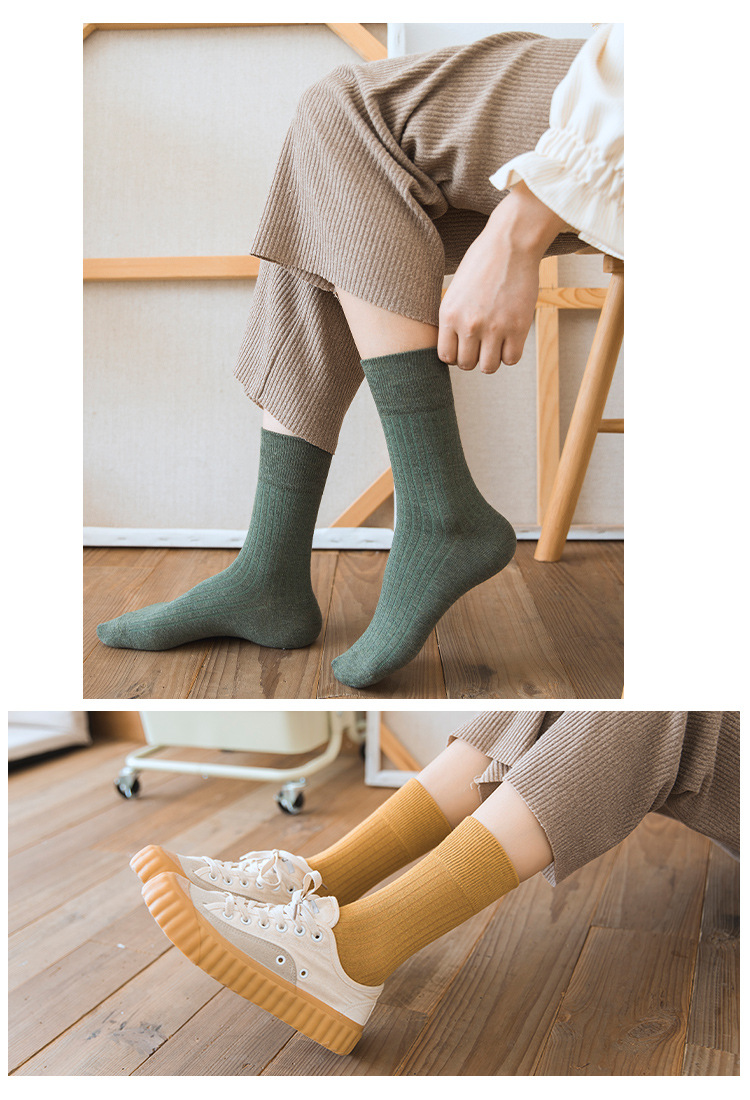 袜子女夏季薄款浅口日系透气吸汗ins潮中筒袜