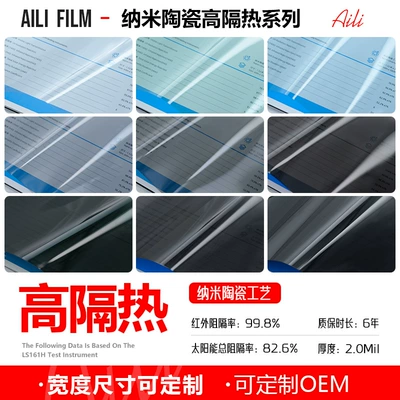 Nano Ceramic High-Insulation Car Glass Film, High-Definition Heat-Insulating and Explosion-Proof Privacy Film, Front Windshield Film, Factory Wholesale