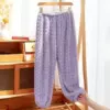 Jacquard pants purple
