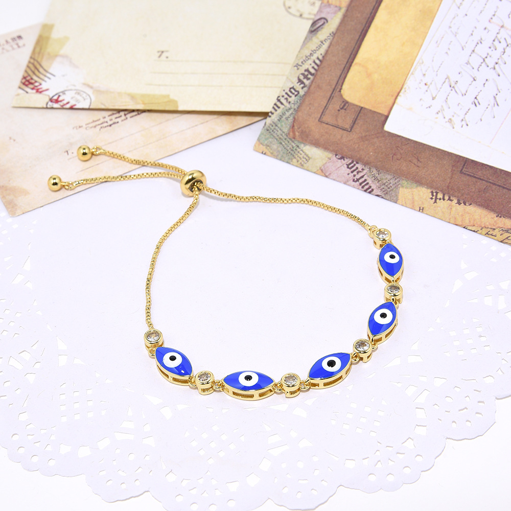 Women'S Gender 1 Piece Fashion Eye Copper Inlay Zircon Bracelets