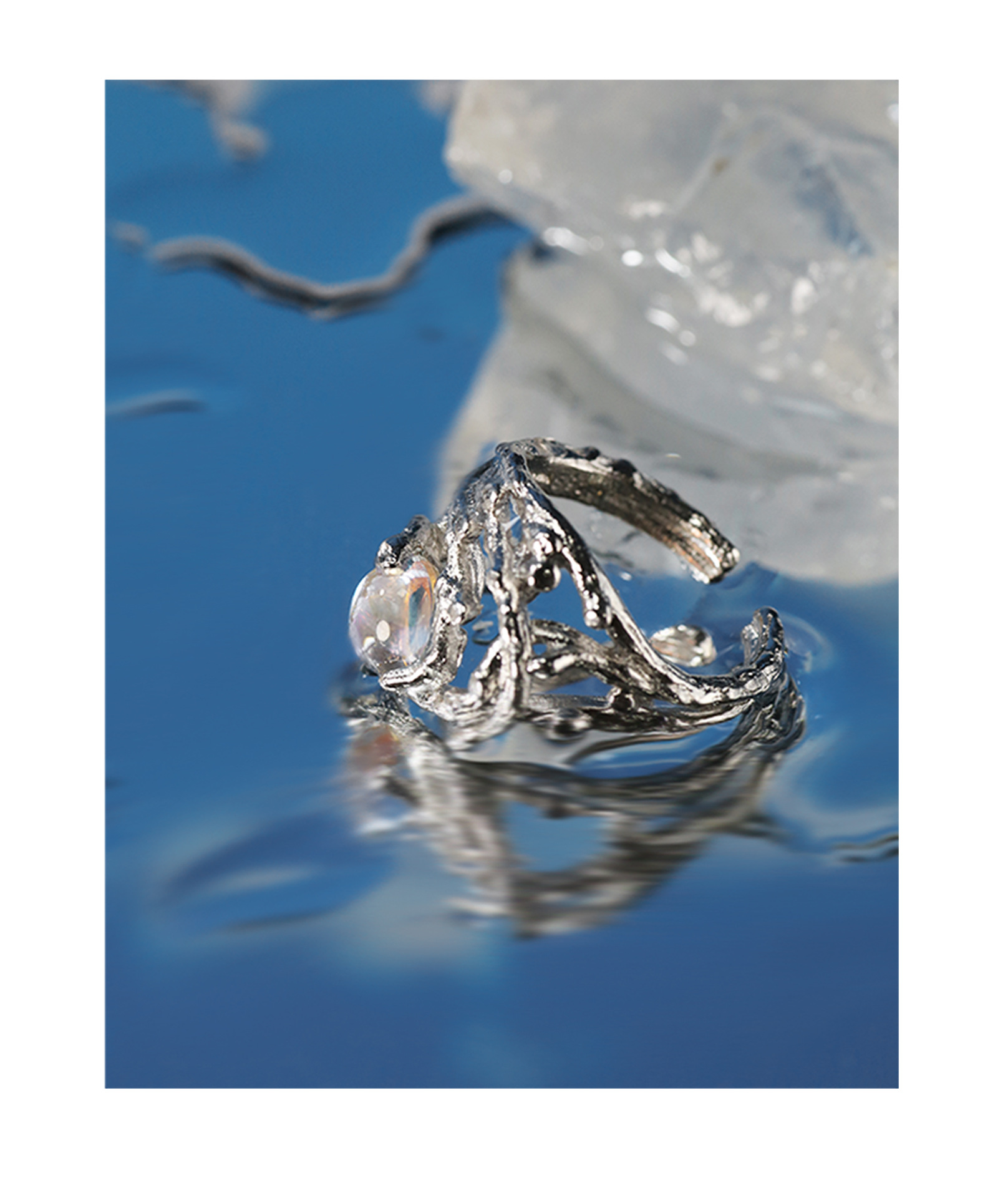 Fashion Geometric Copper Plating Artificial Gemstones Rings 1 Piece