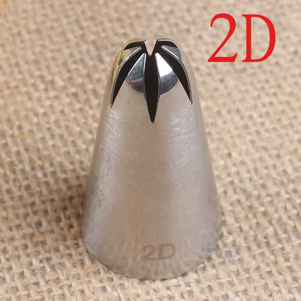 2D# 6-tooth cookie rose pastry nozzle welding polishing baking DIY tool medium