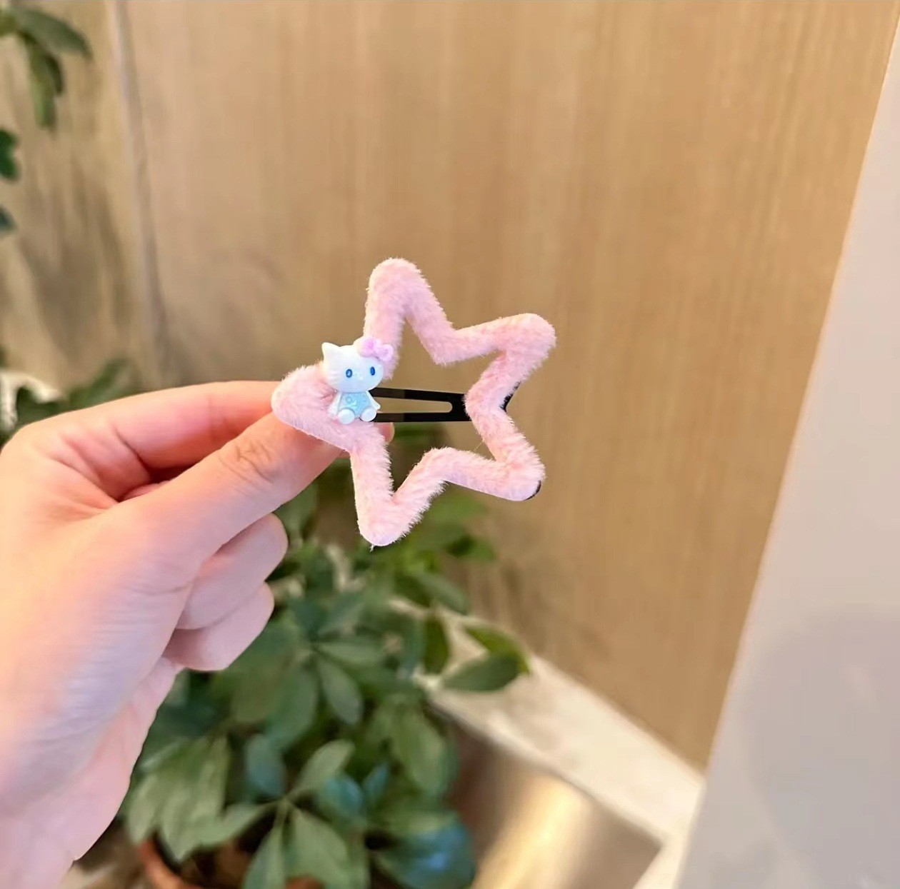 Peluche Rosa horquilla de cinco estrellas