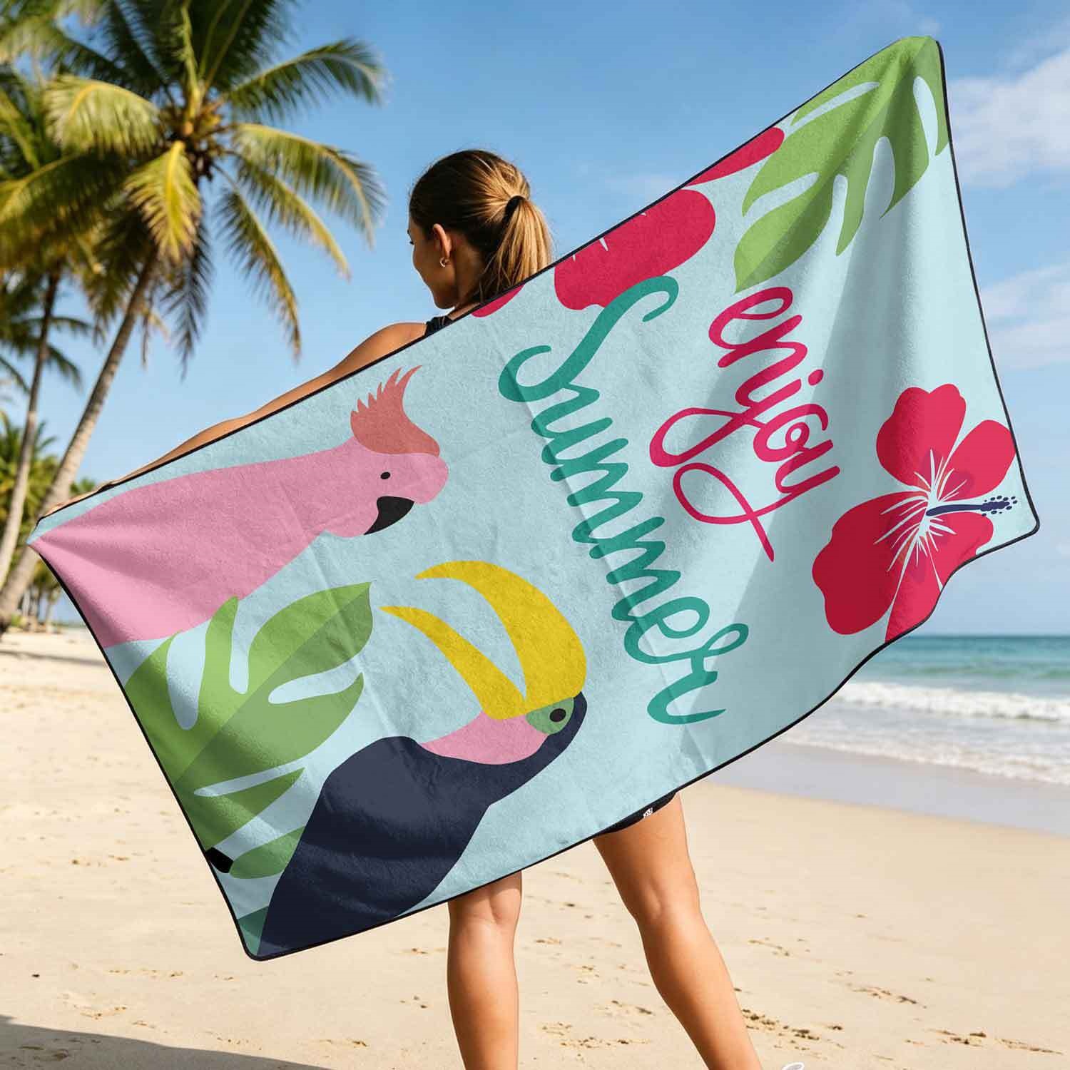 Summer bath towel and car seat cover 2-in-1, ultra-fine fiber outdoor beach and car dual-use universal seat cushion