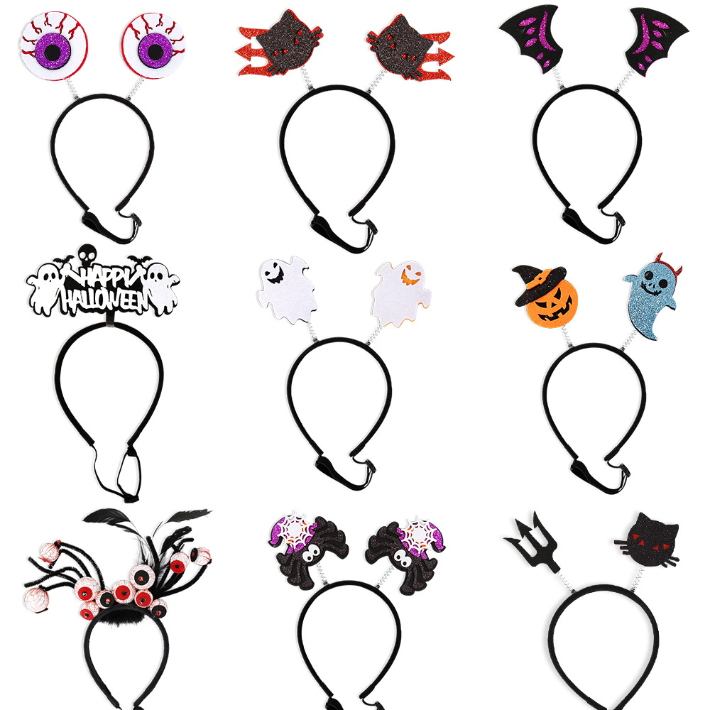 Nuevo PET decoraciones cachorro diadema tocado atmósfera diseño Halloween divertido calabaza fantasma perro diadema