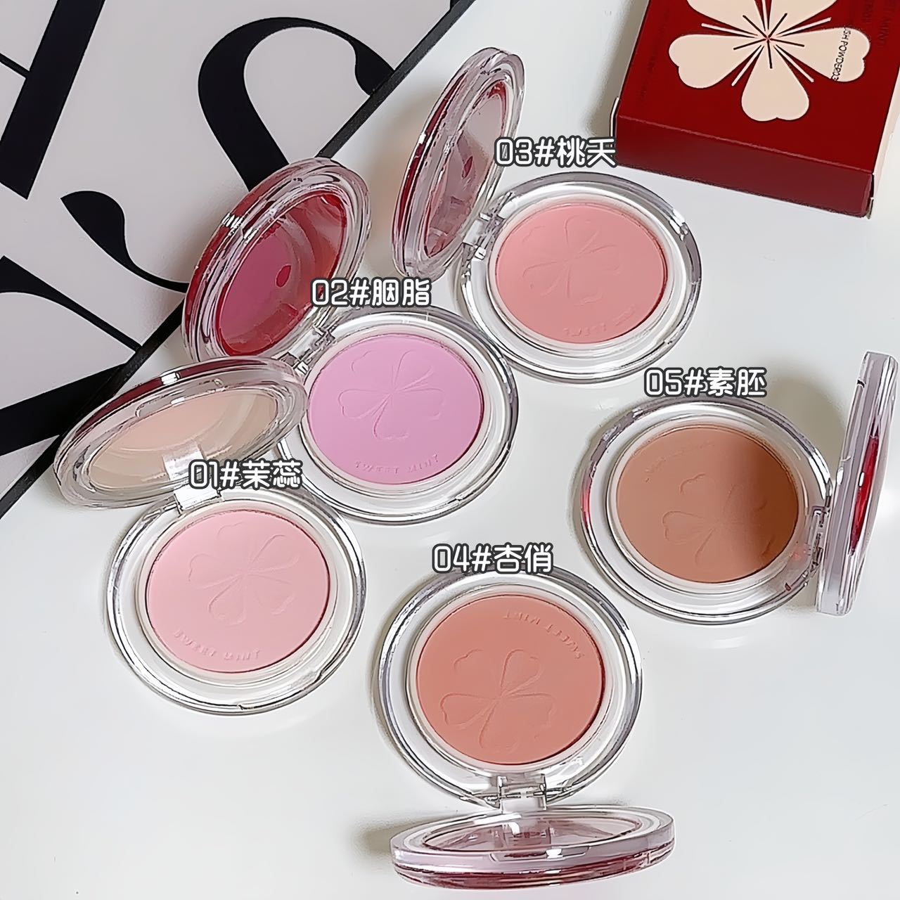 SWEETMINT blush monocromático mate expansión y contracción color ambiente natural mejora el color blush duradero