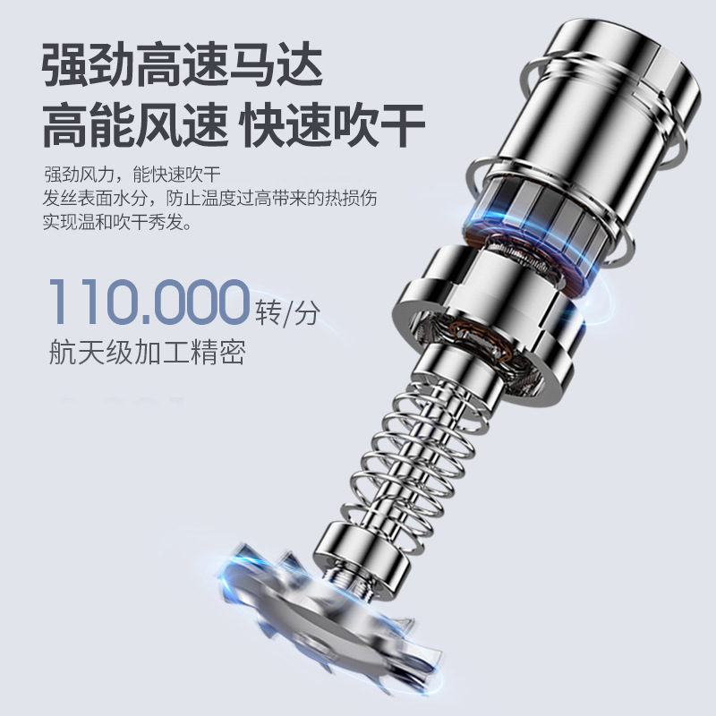 跨境厂家高速无叶电吹风机家用蓝光护发发廊理发店无刷电机吹风筒|undefined