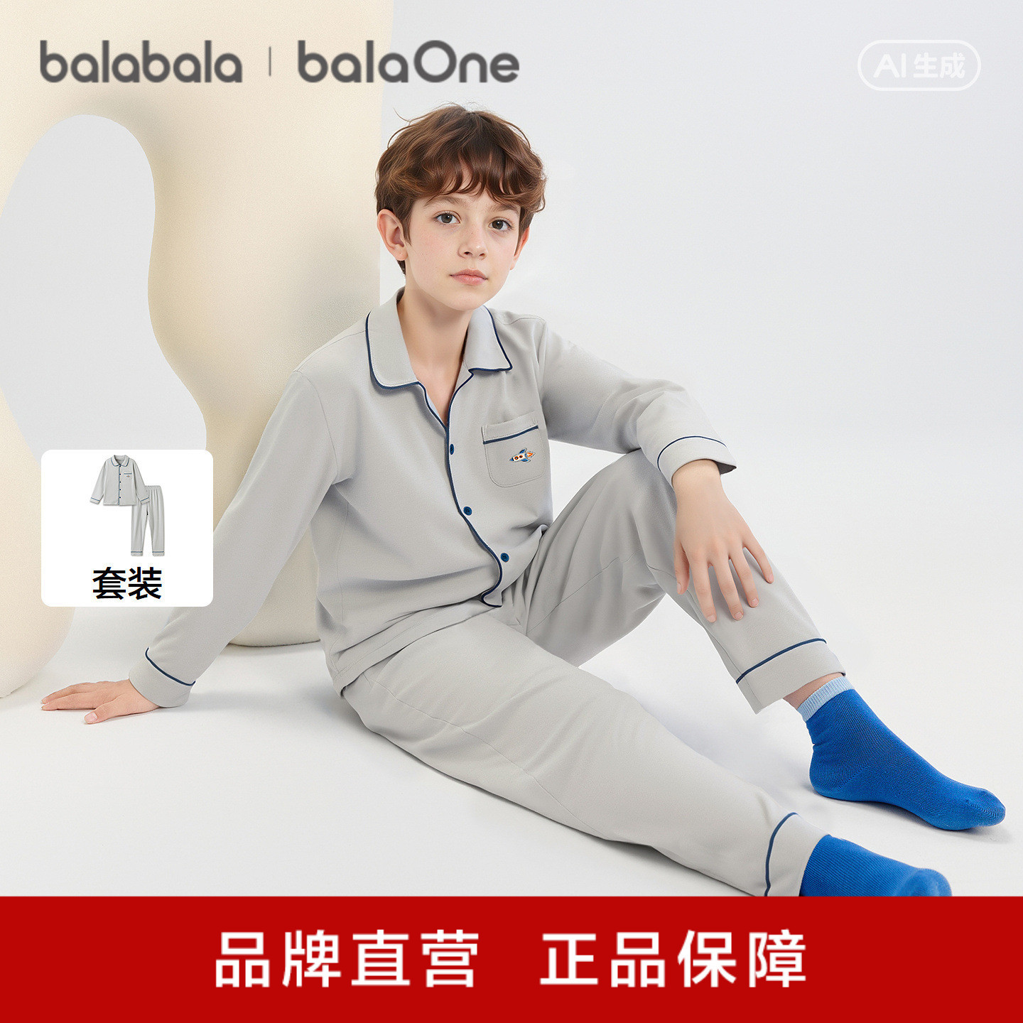 【balaOne】巴拉巴拉童装儿童睡衣套装男童女童家居服2026新款春