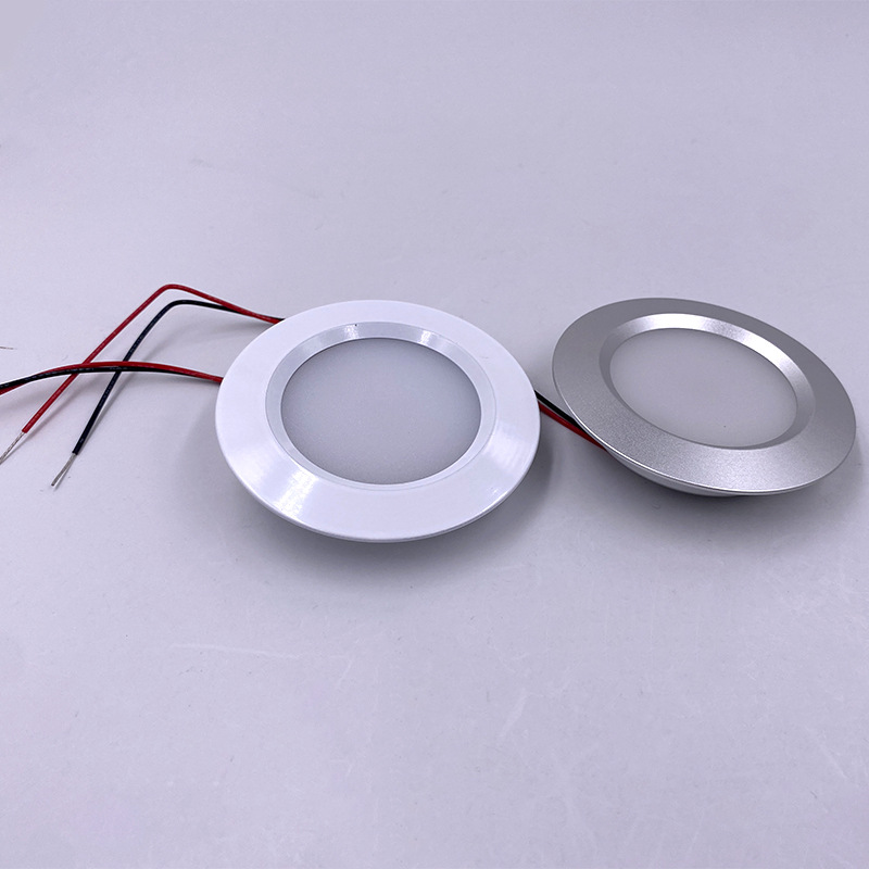 12V/24V incrustado IP65 impermeable oculta pequeña luz redonda LED luz del Gabinete 3W agujero abierto vino gabinete escaparate Luz