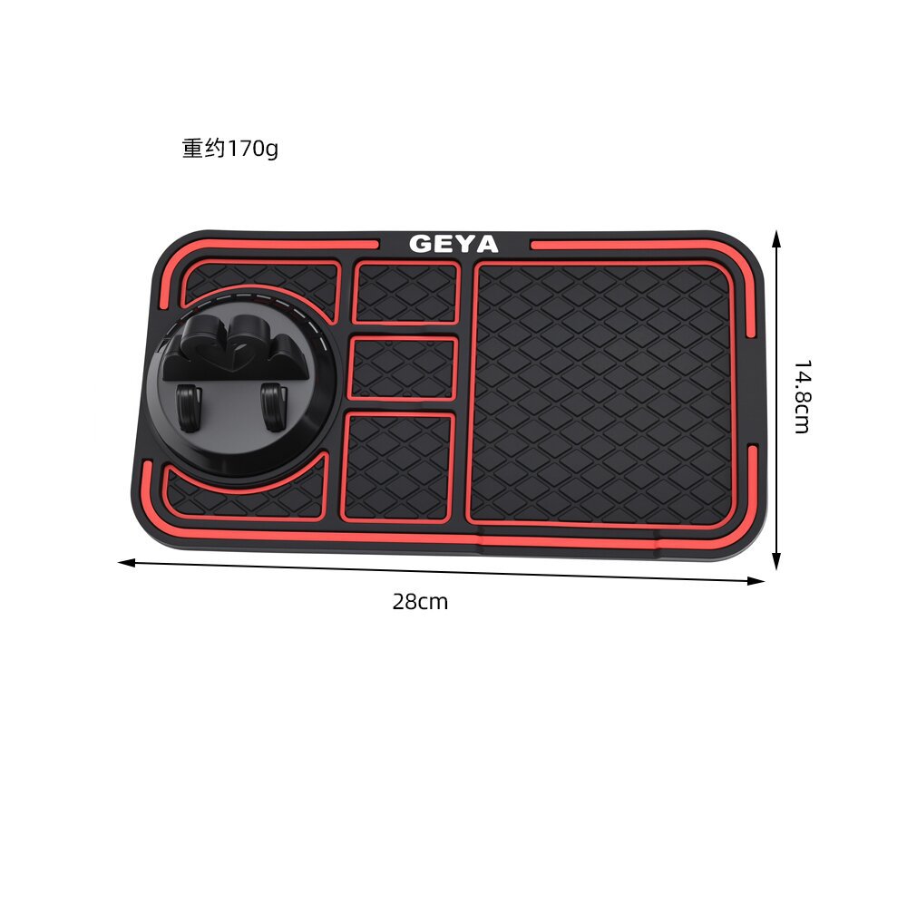 Multifunctional Car Anti-Slip Mat, Car Mount, Dashboard Phone Navigation Holder, Temporary Parking Number Plate