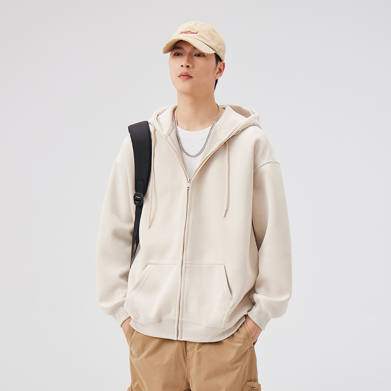 Danbaoni | Early Autumn New Style Hooded Drawstring Pocket Loose Comfortable Versatile Couple's Cardigan Sweatshirt Outerwear