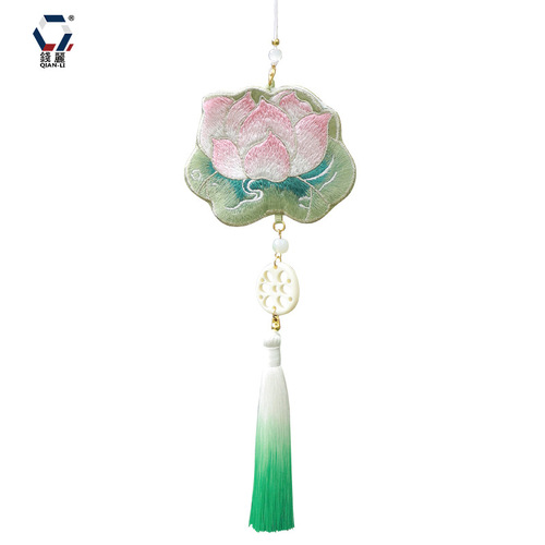 [Qian Li] Dragon Boat Festival Sachet Embroidery Pendant Lotus Forbidden Walk Halter Sachet Hanfu Purse Accessories Wholesale