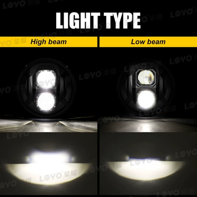 Motorcycle headlights, headlights Harley Davidson motorcycle modified