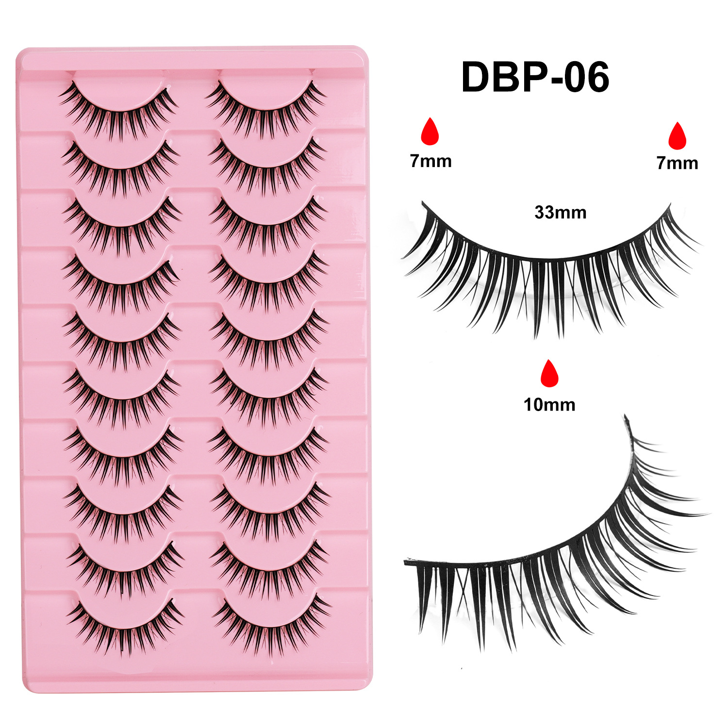 10 pares de pestañas postizas tridimensionales de tallo duro, estilo europeo y americano, pestañas en racimo completas y densas, pestañas postizas de una sola pieza para maquillaje de escenario para maquilladores.