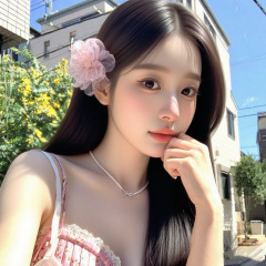 法式温柔气质网纱仿真花朵发夹高颜值感拍照道具发卡头饰发饰女