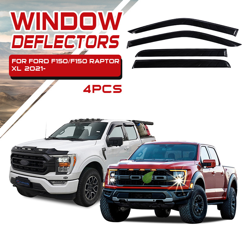 TXR para Ford Ford F150 Raptor Platinum Sunwear Bloqueador de lluvia Ventana de lluvia Modificación de ceja de lluvia Accesorios decorativos