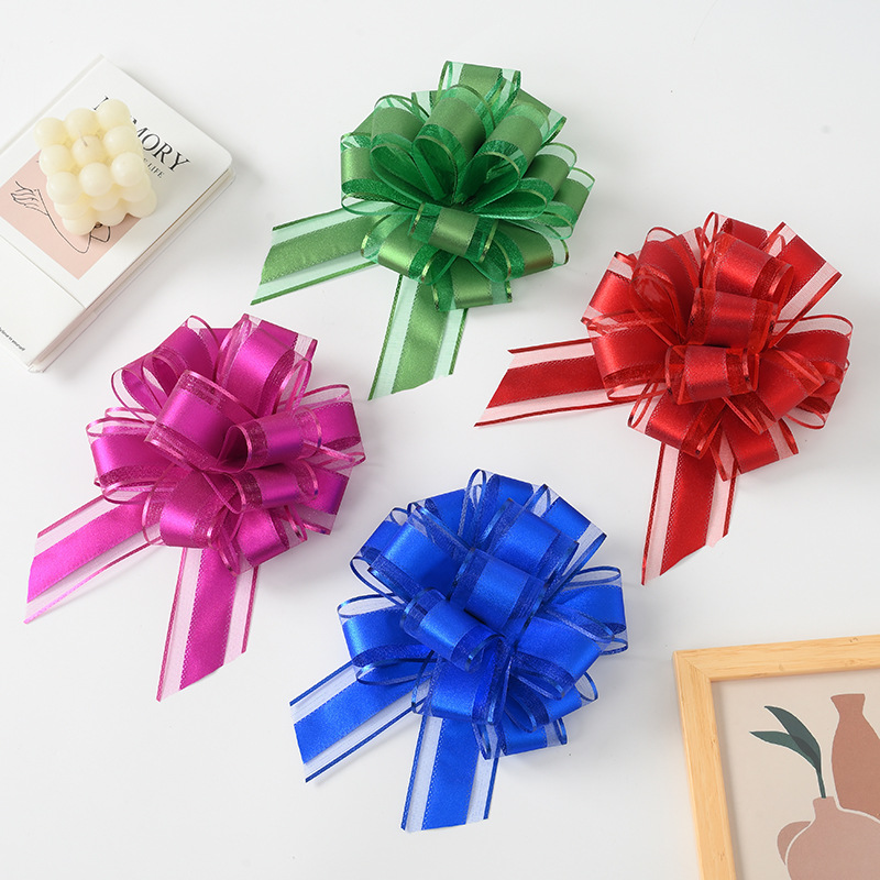 Transfronterizo 2024 nuevo estilo 50 flores de bola de gasa de nieve de cebolleta grande Regalos de Navidad Flores de vacaciones Embalaje de cesta de frutas Lavado