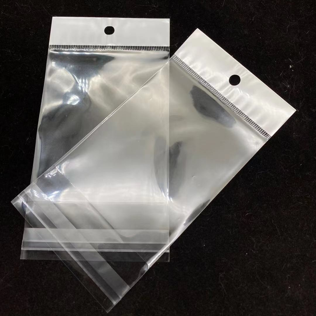 塘厦胶袋厂供应粉扑包装袋卡头袋白色粉扑用包装袋彩印卡头封口袋