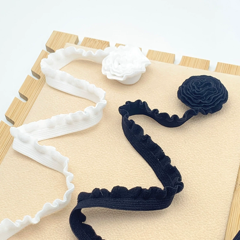 В наличии 1,3 см кружево из листьев лотоса эластичное бархатное грибковое полотно крючок машина резинка нижнее белье детская одежда