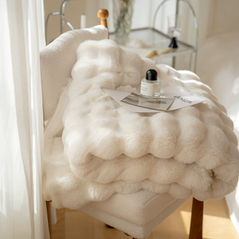Double-Layer Plush Duvet (Elite), Winter Sofa Throw, Increased Thickness, Soft Korean Style
