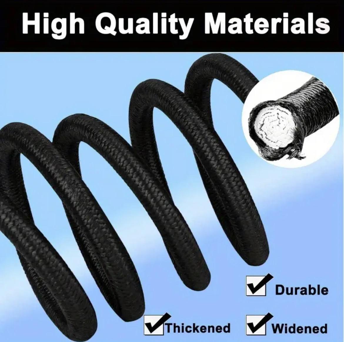 Adjustable Outdoor Carabiner Elastic Rope Camping Style Car Camping Style Clothesline Luggage Binding Rope Packing Belt Elastic Rope