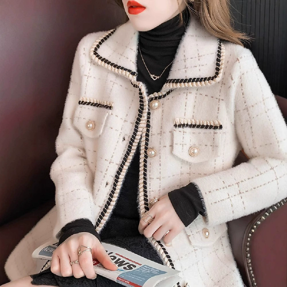 Трансграничный 2024 новый темперамент маленький ароматный ветер короткая куртка женская осенняя корейская мода трикотажный кардиган топ