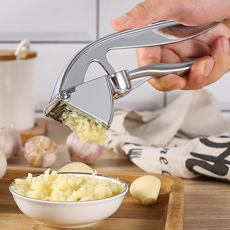 Processing and Customizing Cross-Border Stainless Steel Color Household Garlic Press, Manual Pestle, Garlic Squeezer, Garlic Clip, Garlic Masher