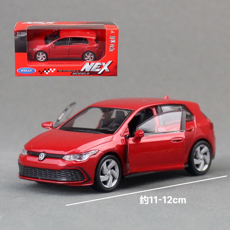 Welly Alloy 1:36 Children's Toy Car Model Volkswagen Golf Gti Sedan with Pull-Back Function and Openable Doors