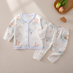 Baby boy and girl set of 2-piece cotton autumn and spring clothes, wholesale baby cotton underwear and sleepwear