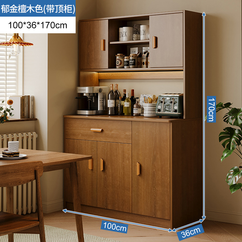 Gabinete de té sala de estar gabinete de comedor artículos domésticos de madera maciza para preparar comidas contra la pared armario de almacenamiento armario de cocina
