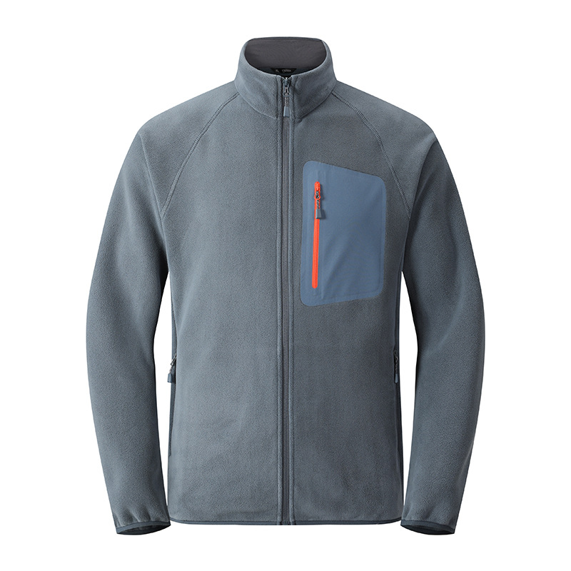 【Weight 390】Unisex lightweight fleece jacket, warm polar fleece lining, sports warm cardigan coat