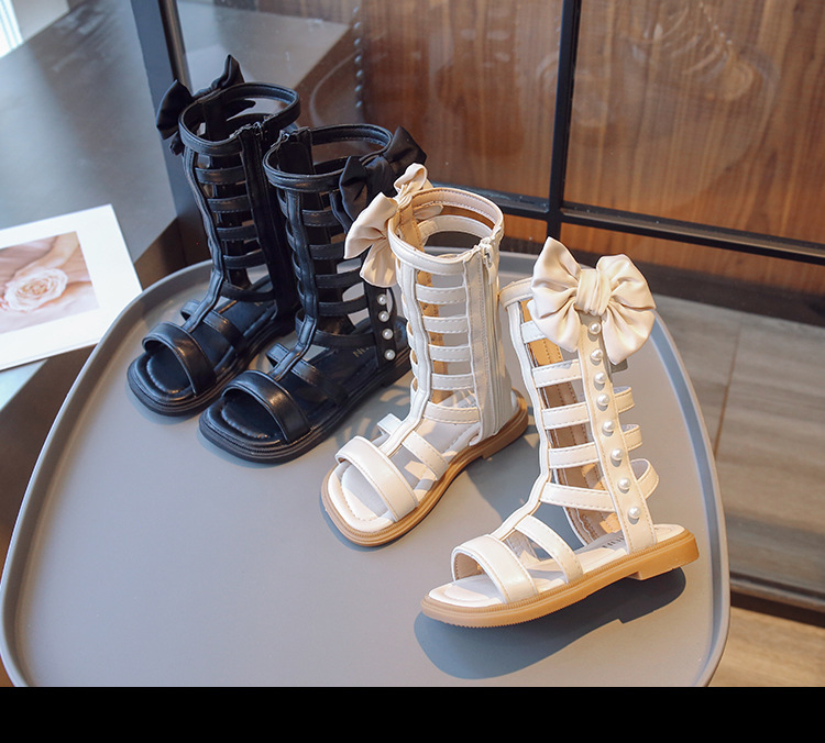 Sandali da ragazza alti Top romani 2023 estate nuovi bambini bambine moda scarpe da principessa bambini grandi_voghion.com