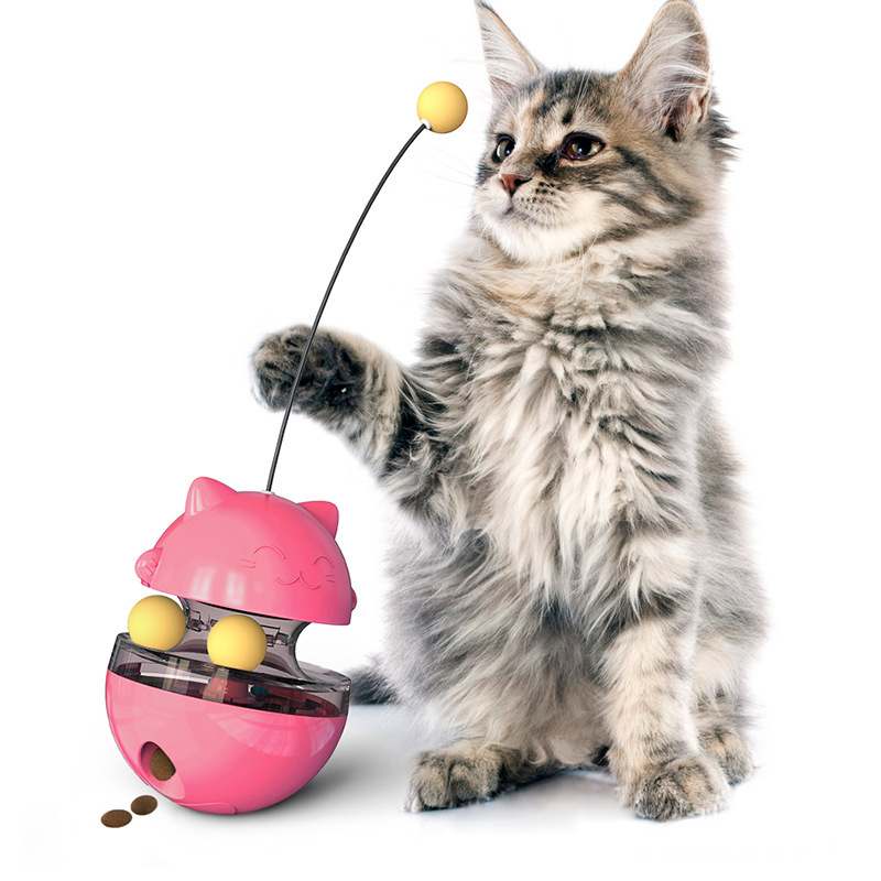 Amazon popular Bola de fuga de alimentos divertido gato palo vaso gato tocadiscos juguete auto-Hola artefacto suministros para mascotas fabricante