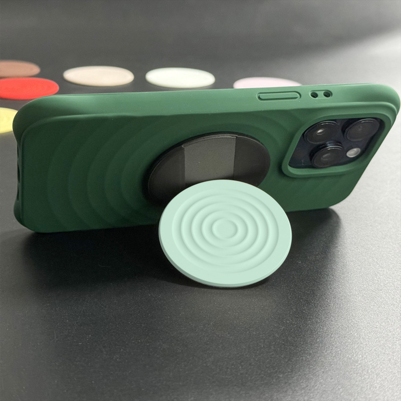シンプルなソリッドカラーのmagsafe磁気ホルダー波模様ハイエンドトレンディブランドcasetif多機能|undefined
