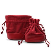优质PU皮加丝绒大福珠宝首饰收纳袋手玩礼品礼物收藏葫芦圆筒袋子
