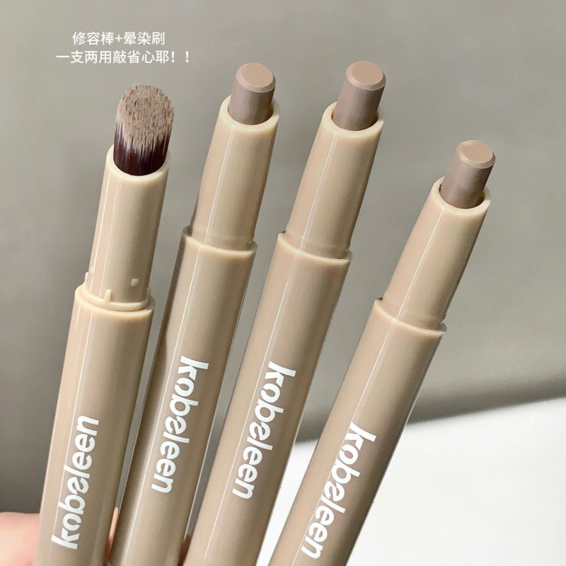 Kobeleen de doble cabeza, color suave, desarrollo de color natural, no abrupto, cepillo de teñido suave, maquillaje.