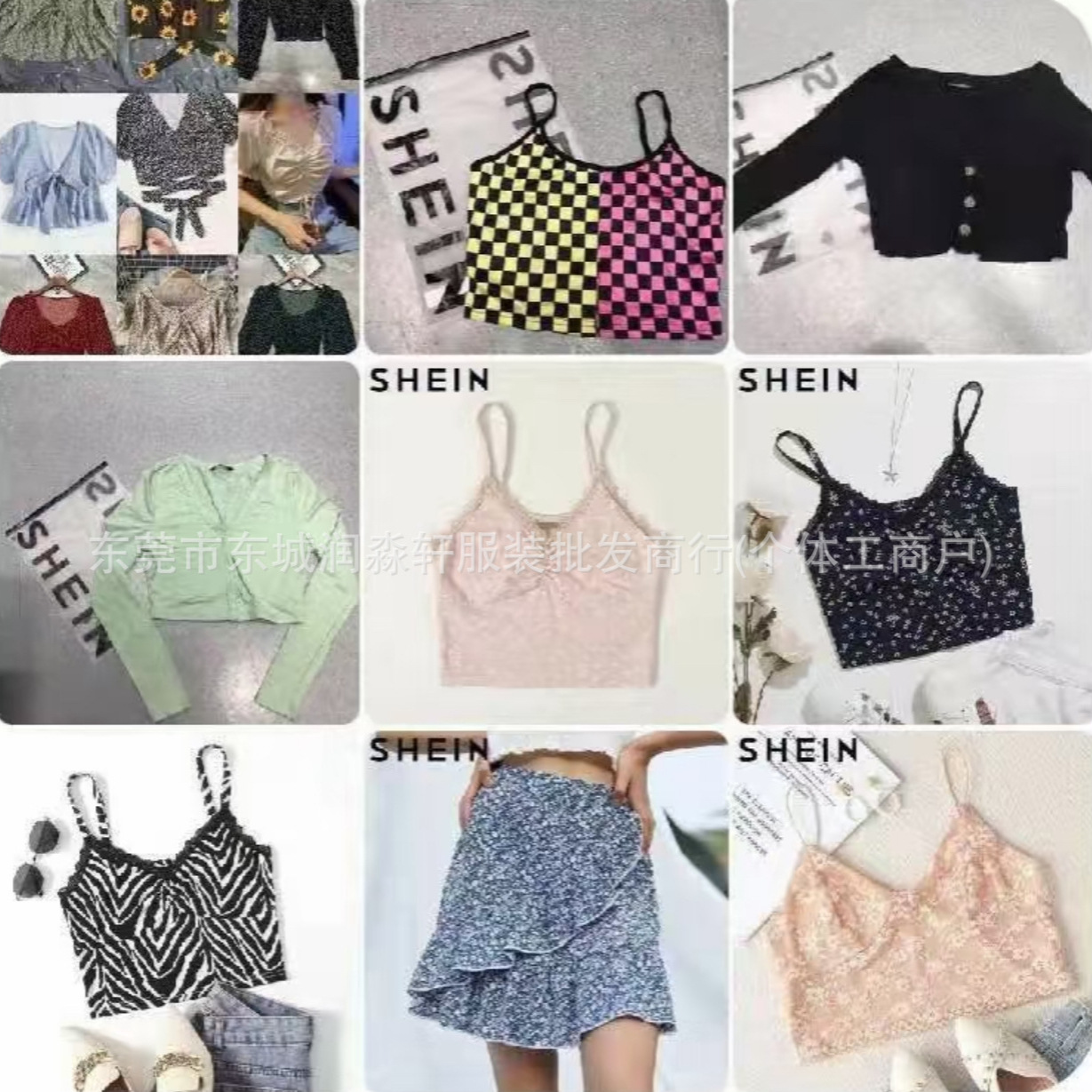 Sudeste asiático shein comercio exterior ropa de mujer miscelánea camiseta chaleco trajes de cola transfronterizos europeas y estadounidenses al por mayor a bajo precio