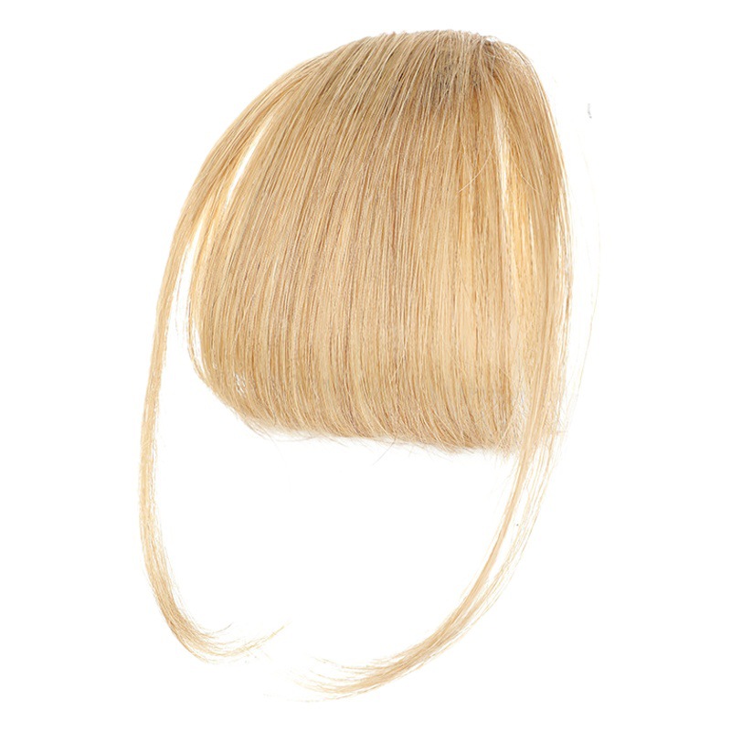 Women's Invisible Front Bangs Wig, Seamless Hairpiece, Full Real Human Hair French Style Bangs