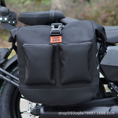 Motorcycle bumper — Benda Jinjiela 350Neo Version - car-mount-black-double-bag-canvas-side-bag