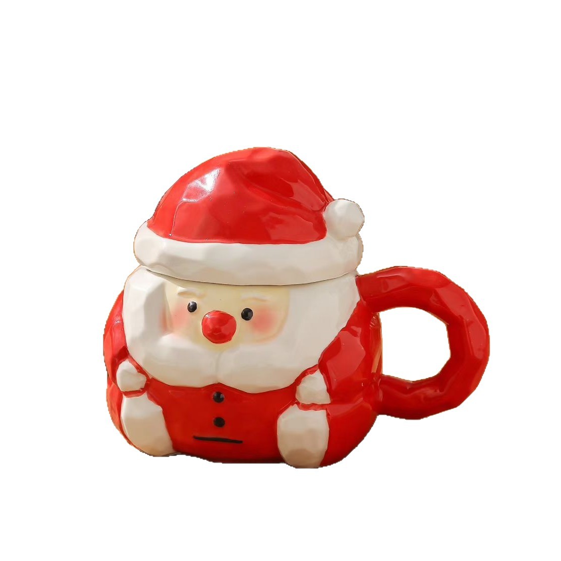 Santa Claus encantador estereoscópico tazas de cerámica de dibujos animados de Navidad creativas ventas transfronterizas tazas de regalo de agua